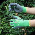 SRSAFETY 13G guantes de látex revestidos del trazador de líneas de nylon hechos punto amarillo / guantes de trabajo del hombre con alta calidad